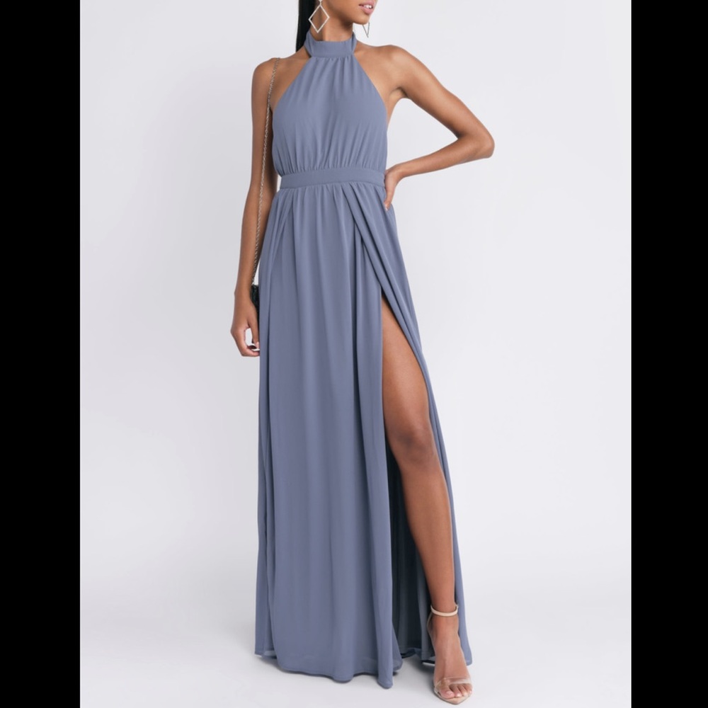 Grey Tobi halter dress size large color slate